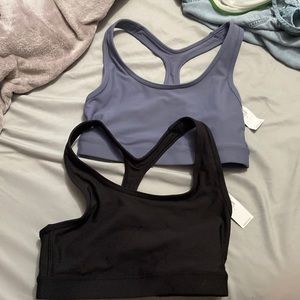 Old navy black and blue sports bra light coverage size small